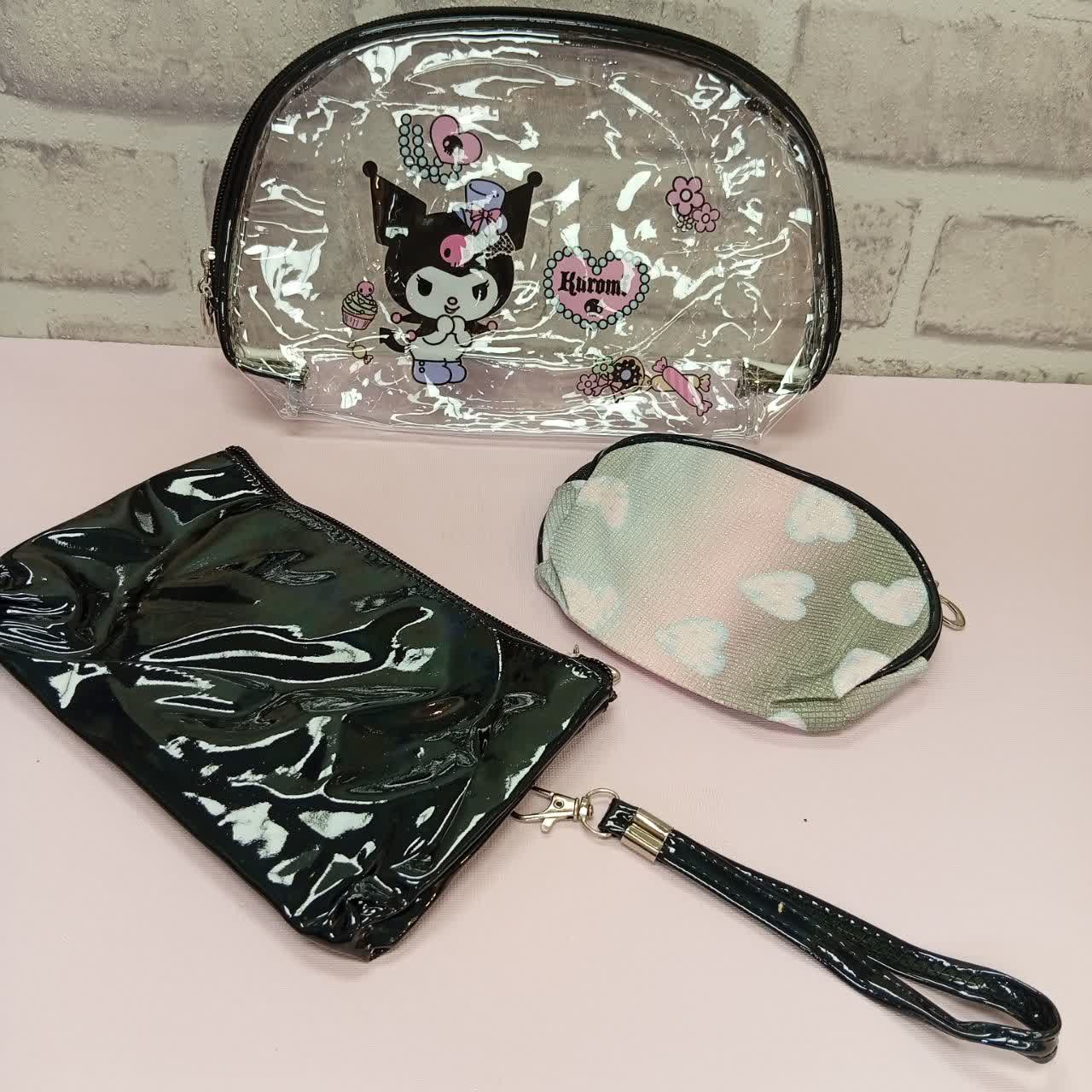👛کیف لوازم آرایشی سه تیکه کیوت