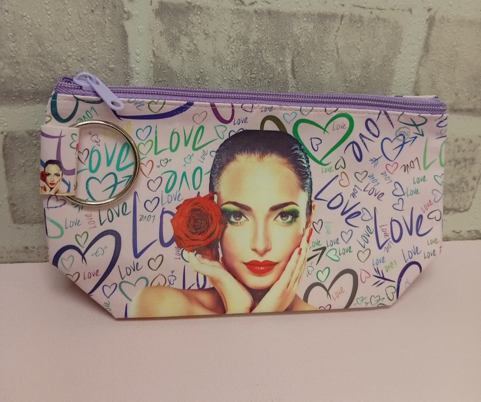 👛کیف لوازم آرایش فانتزی طرح دختر